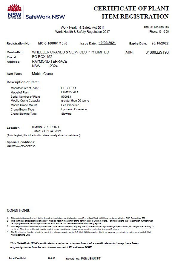 Slew Cranes | Newcastle, Maitland, Hunter & Great Lakes