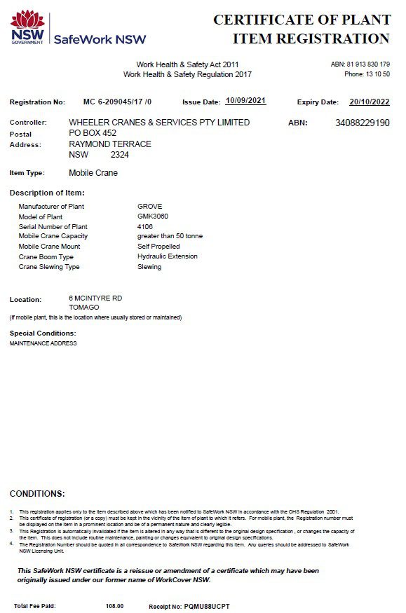 Slew Cranes | Newcastle, Maitland, Hunter & Great Lakes