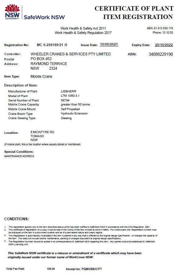 Slew Cranes | Newcastle, Maitland, Hunter & Great Lakes