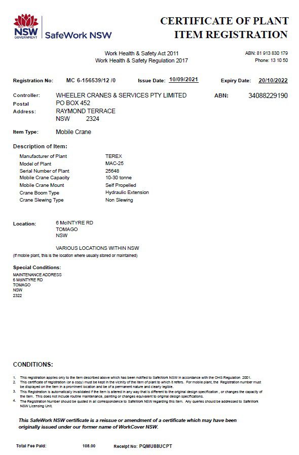 Franna Cranes | Newcastle, Maitland, Hunter & Great Lakes